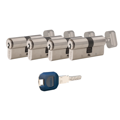 Dormakaba Expert Plus Ortak Anahtarlı 4’lü Silindir Seti (Çelik Takviyeli, Kopyalanamaz Anahtar) - dormakaba Expert+