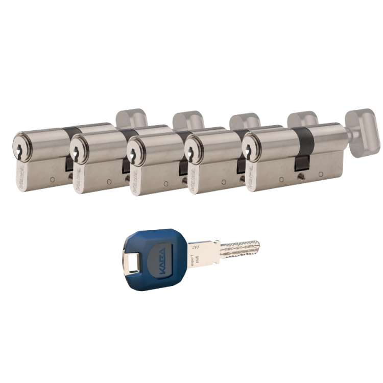 Dormakaba Expert Plus Ortak Anahtarlı 5’li Silindir Seti (Profesyonel Güvenlik, Çelik Takviyeli, Kopyalanamaz Anahtar) - 1