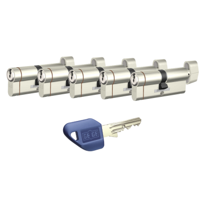 Dormakaba Gege Pextra Plus 5’li Ortak Anahtarlı Kapı Kilit Göbeği Seti - dormakaba Pextra+