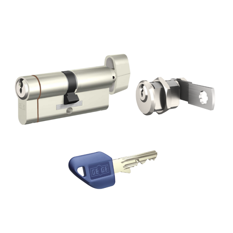 Dormakaba Gege Pextra Plus Ortak Anahtarlı Kapı Barel + Mobilya Kilidi Seti - 1