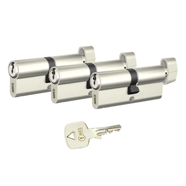 MKS MK2000 3’lü Ortak Anahtarlı Barel Seti – Özel Ölçü, Tek Anahtar - 1