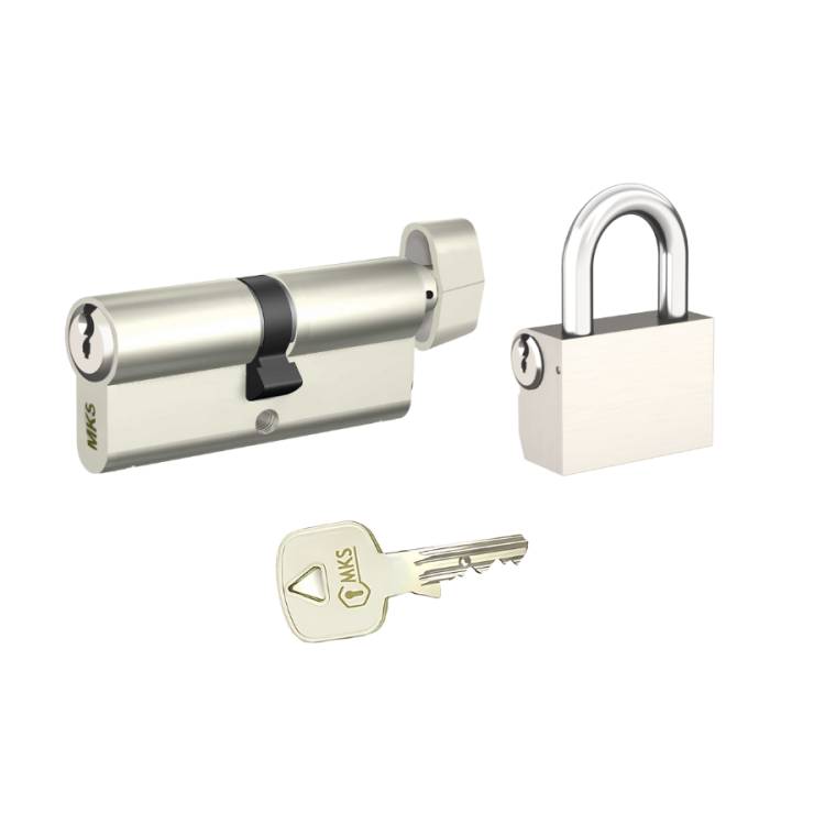 MKS MK2000 Ortak Anahtarlı Set – 1 Adet Barel ve 1 Adet Asma Kilit - 1